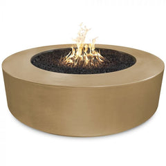 The Outdoor Plus 54x20-inch Florence Fire Pit Brown Finish with White Background