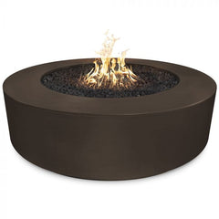 The Outdoor Plus 54x20-inch Florence Fire Pit Chocolate Finish with White Background