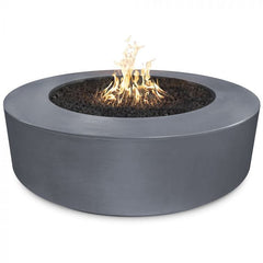 The Outdoor Plus 54x20-inch Florence Fire Pit Grey Finish with White Background