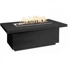 The Outdoor Plus 24-inch Tall Fire Pit Powder Coat Black Finish with White Background