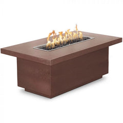 The Outdoor Plus 24-inch Tall Fire Pit Powder Coat Copper Vein Finish with White Background