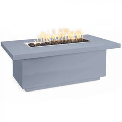 The Outdoor Plus 24-inch Tall Fire Pit Powder Coat Grey Finish with White Background
