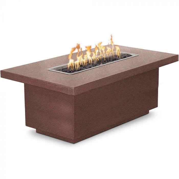 The Outdoor Plus 24-inch Tall Fire Pit Powder Coat Java Finish with White Background
