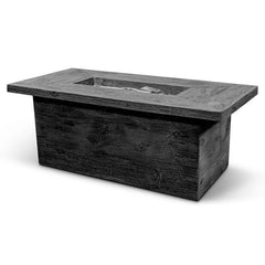 The Outdoor Plus 60-inch Grove Fire Pit Ebony Finish with White Background