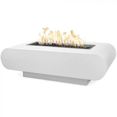 The Outdoor Plus La Jolla Fire Pit White Finish with White Background