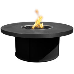 The Outdoor Plus Mabel Fire Table Black Finish with White Background