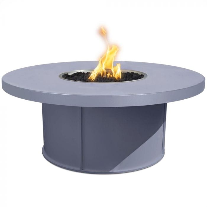 The Outdoor Plus Mabel Fire Table Grey Finish with White Background