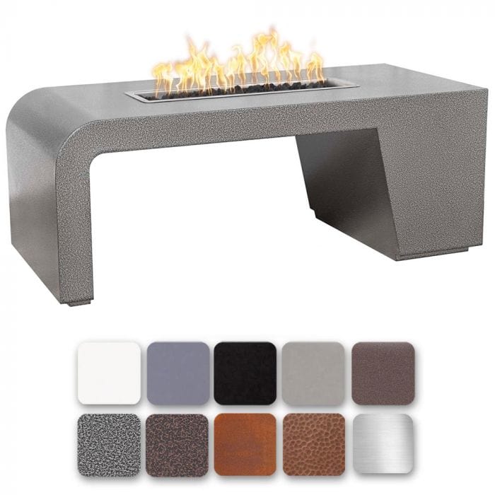 The Outdoor Plus Maywood Fire Pit with Yellow Flames Available in Different Finishes
