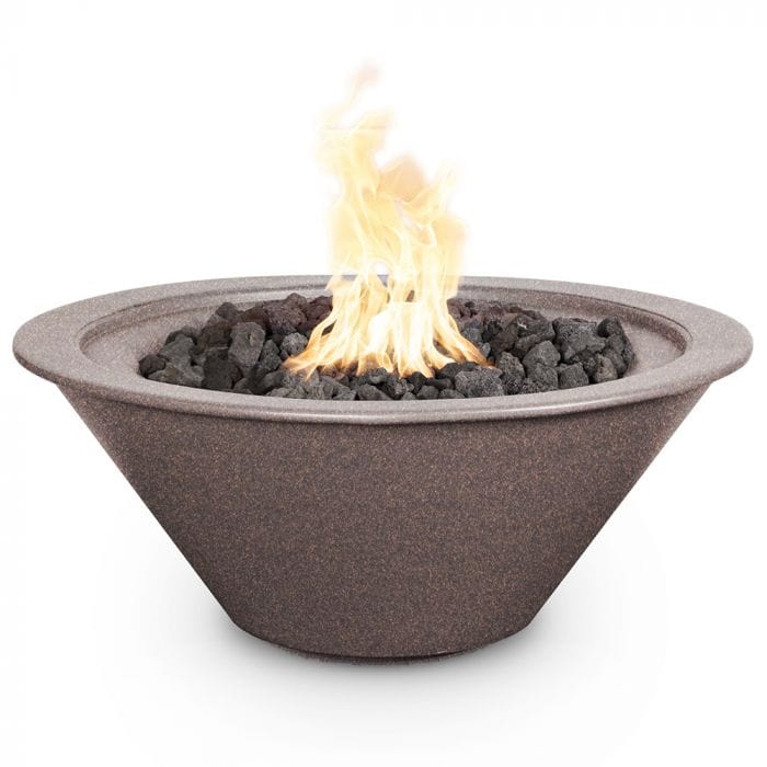 The Outdoor Plus Cazo Powder Coated Fire Bowl Java Finish with White Background
