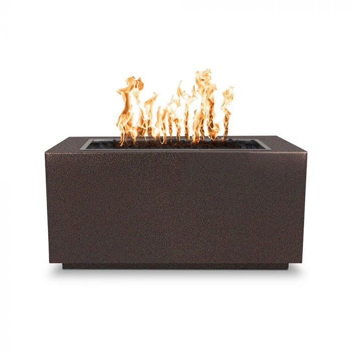 The Outdoor Plus Pismo Powder Coated Fire Pit Java Finish in White Background
