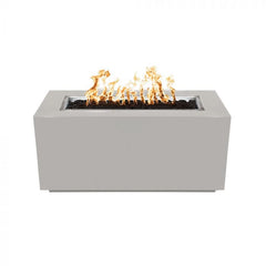 The Outdoor Plus Pismo Powder Coated Fire Pit Pewter Finish in White Background