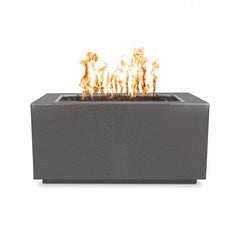 The Outdoor Plus Pismo Powder Coated Fire Pit Silver Finish in White Background
