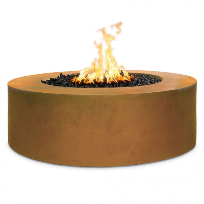 The Outdoor Plus 24-inch Tall unity Fire Pit with Corten Steel Finish