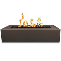 The Outdoor Plus Regal Concrete Fire Pit Chocolate Finish in White Background