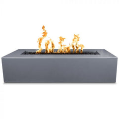 The Outdoor Plus Regal Concrete Fire Pit Gray Finish in White Background