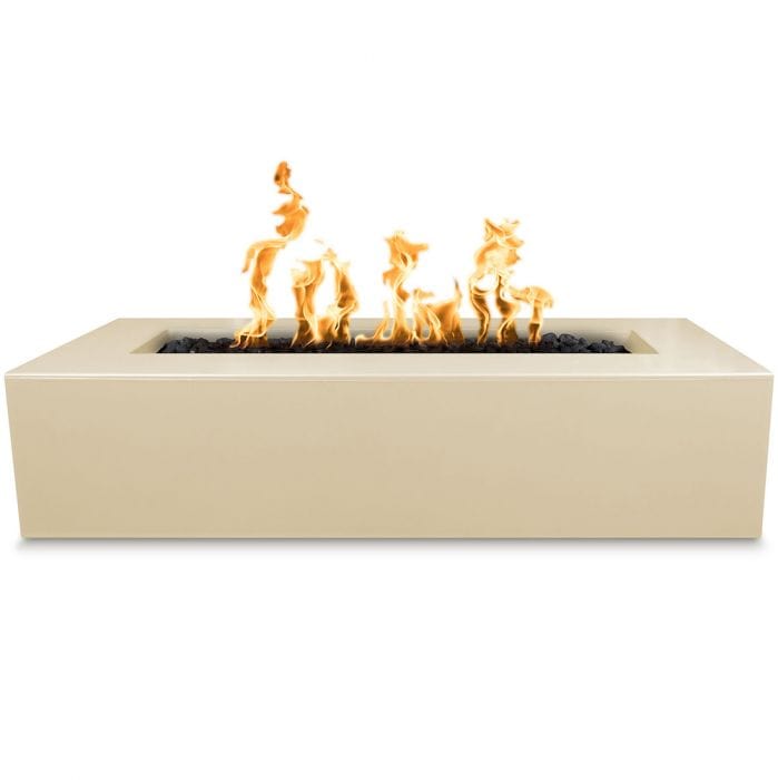 The Outdoor Plus Regal Concrete Fire Pit Vanilla Finish in White Background