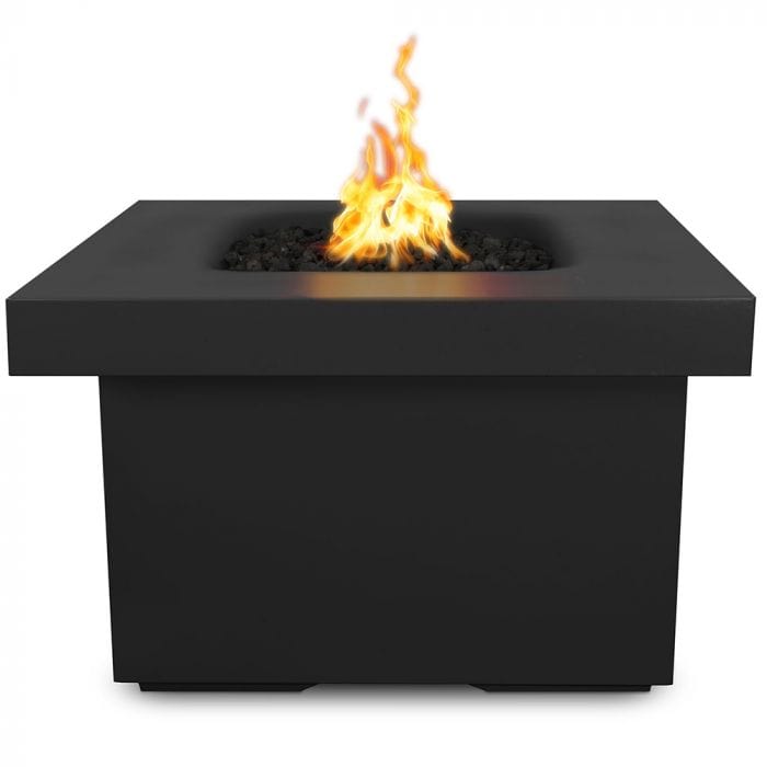 The Outdoor Plus 36x36-inch Ramona Fire Table Black Finish with White Background