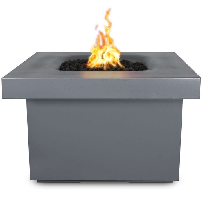 The Outdoor Plus 36x36-inch Ramona Fire Table Grey Finish with White Background