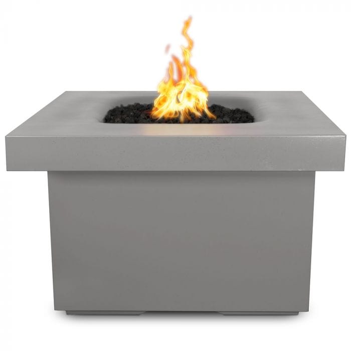 The Outdoor Plus 36x36-inch Ramona Fire Table Natural Grey Finish with White Background