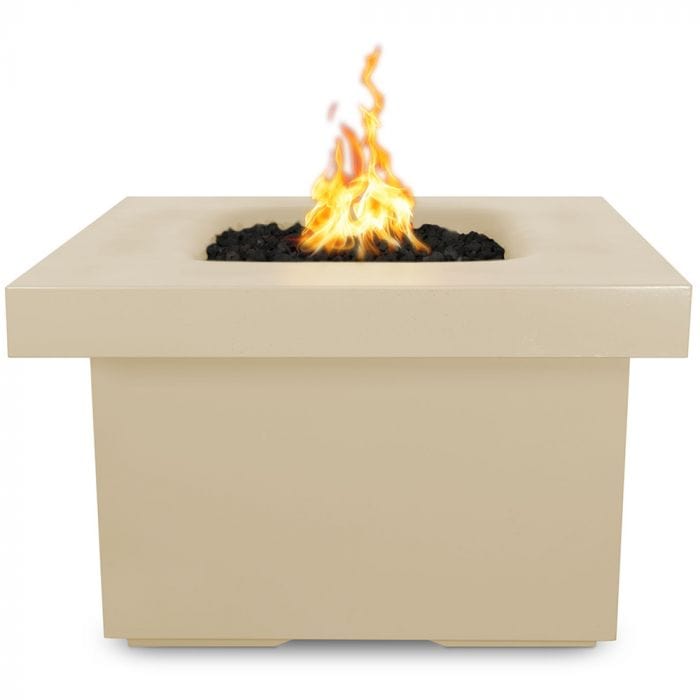 The Outdoor Plus 36x36-inch Ramona Fire Table Vanilla Finish with White Background
