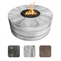 The Outdoor Plus Sequoia Wood Grain Fire Pit Available in Different Finishes