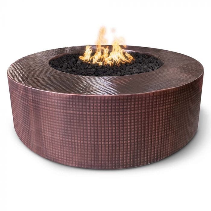 The Outdoor Plus 24-inch Tall Unity Fire Pit with Hammered Copper Finish