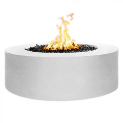 The Outdoor Plus 24-inch Tall Unity Fire Pit with White Finish and White Background