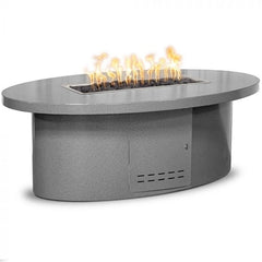 The Outdoor Plus Vallejo Powder Coated Fire Pit in Silver Finish