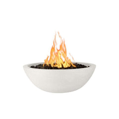 The Outdoor Plus Sedona GFRC Fire Bowl Mettalic Pearl Finish in White Background