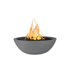 The Outdoor Plus Sedona GFRC Fire Bowl Natural Gray Finish in White Background