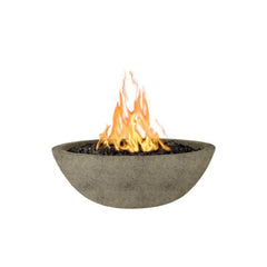 The Outdoor Plus Sedona GFRC Fire Bowl Rustic Moss Stone Finish in White Background