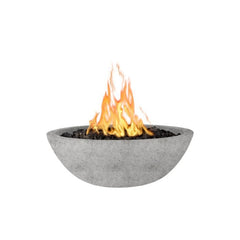 The Outdoor Plus Sedona GFRC Fire Bowl Rustic White Finish in White Background