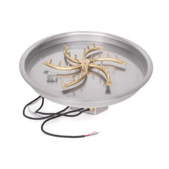 The Outdoor Plus Round Drop-In Pan With Brass Triple S Bullet Burner with Ignition System Available in Different Sizes and Ignition System Displayed in White Background