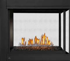 Napoleon BHD4PGN Ascent Multi-View Direct Vent Gas Fireplace with 3-Sided Peninsula and Linear Glass Burner, 43-Inch