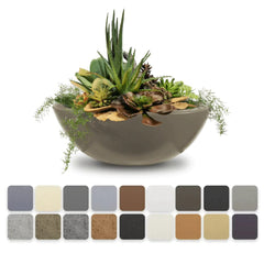 The Outdoor Plus Sedona GFRC Planter and Water Bowl Available in Different Finishes