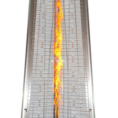 Radtec Pyramid Flame 93" Tall Stainless Steel Natural Gas Patio Heater