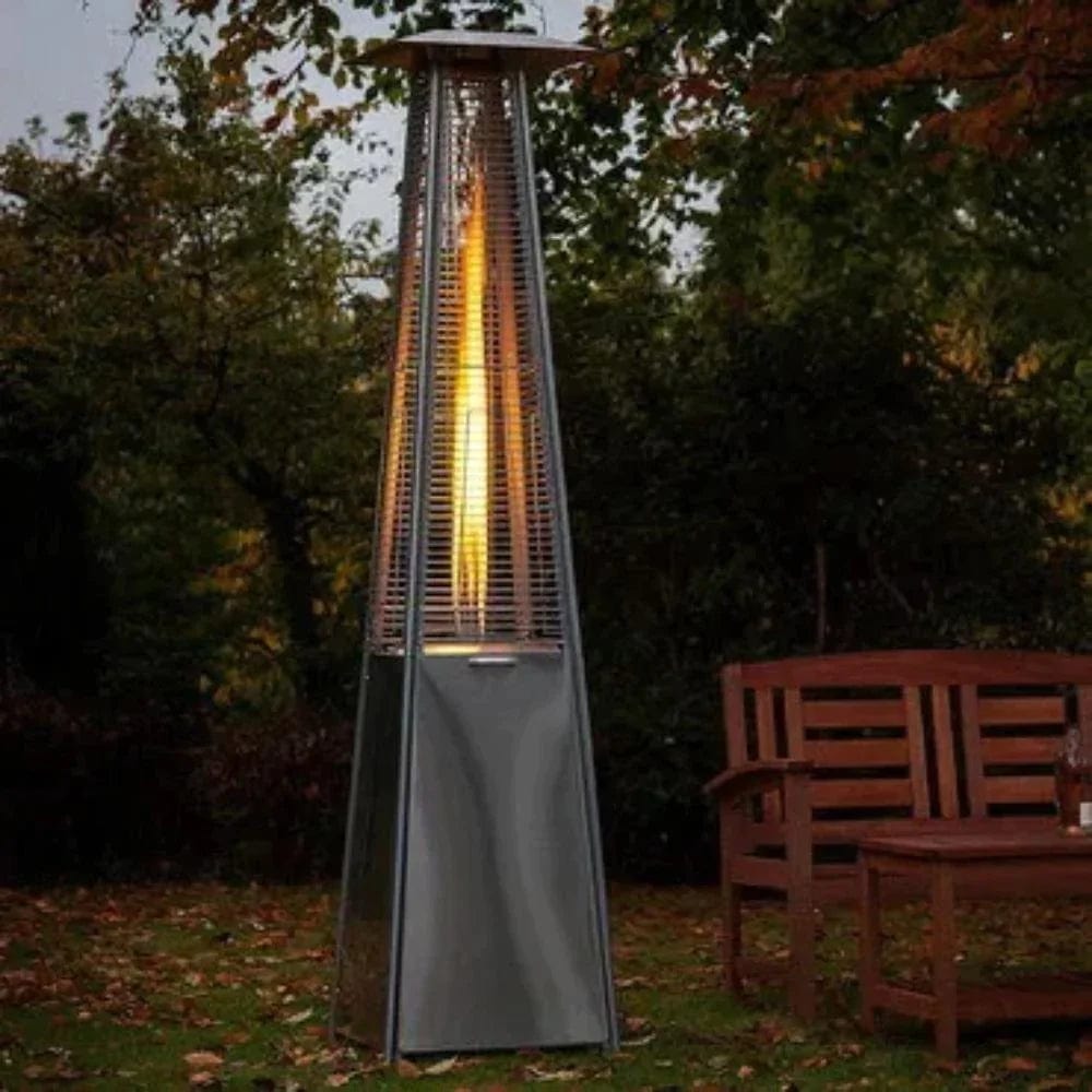 Radtec Tower Flame 89" Tall Stainless Steel Wicker Propane Patio Heater