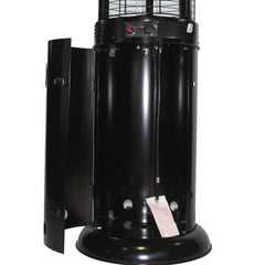 Radtec Ellipse Flame 80" Tall Black Propane Patio Heater with Clear Glass