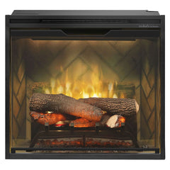 Dimplex RBF24DLX Revillusion Built-In Electric Fireplace with Herringbone Backer, 24-Inches