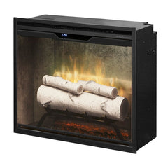 Dimplex RBF24DLXWC Revillusion Built-In Electric Fireplace with Weathered Concrete Backer, 24-Inches