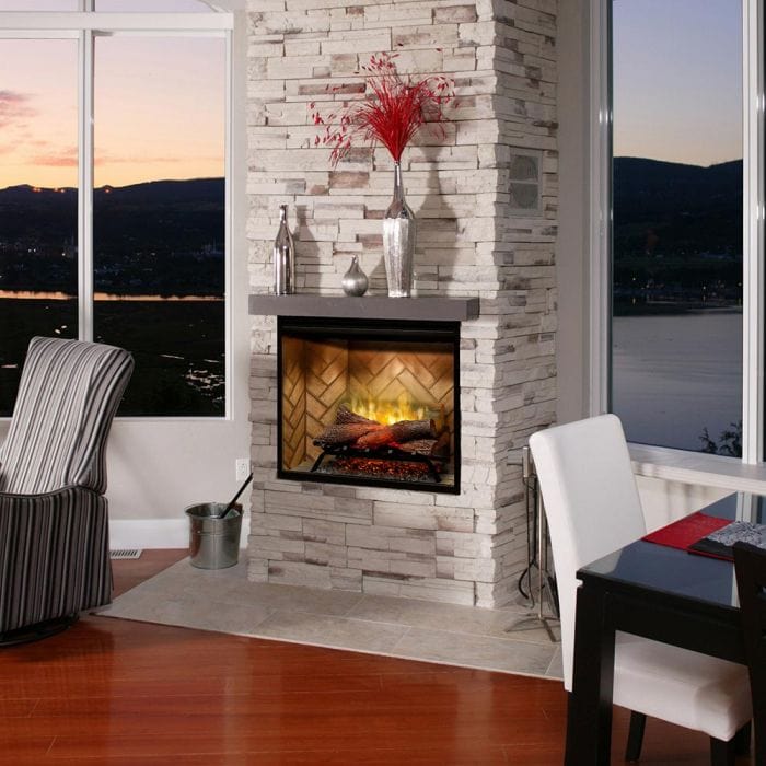 Dimplex RBF30 Revillusion Built-In Electric Fireplace with Herringbone Backer, 30-Inches