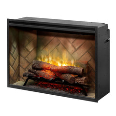 Dimplex RBF36 Revillusion Built-In Electric Fireplace with Herringbone Backer, 36-Inches