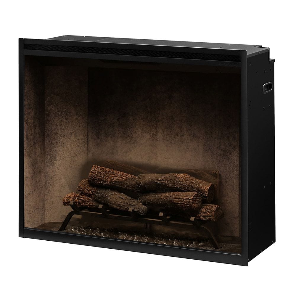 Dimplex RBF36PWC Revillusion Built-In Portrait-Style Electric Fireplace with Weathered Concrete Backer, 36-Inches