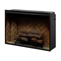 Dimplex RBF42 Revillusion Built-In Electric Fireplace with Herringbone Backer, 42-Inches