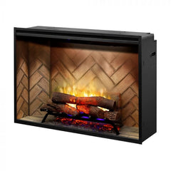 Dimplex RBF42 Revillusion Built-In Electric Fireplace with Herringbone Backer, 42-Inches