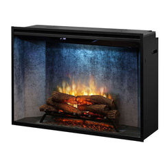Dimplex RBF42WC Revillusion Built-In Electric Fireplace with Weathered Concrete Backer, 42-Inches