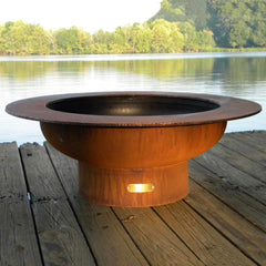 Fire Pit Art SAT/LID Saturn with Lid Wood Burning Fire Pit