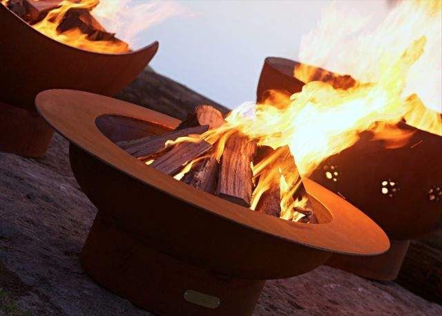 Fire Pit Art SAT Saturn Wood Burning Fire Pit