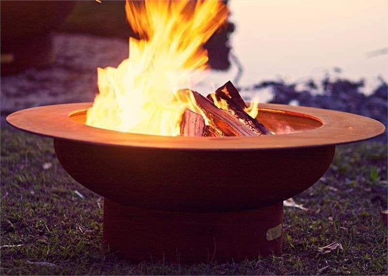 Fire Pit Art SAT Saturn Wood Burning Fire Pit