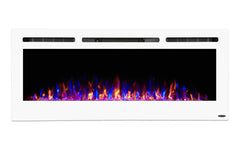 Touchstone 80029 50-Inch The Sideline White Recessed Electric Fireplace